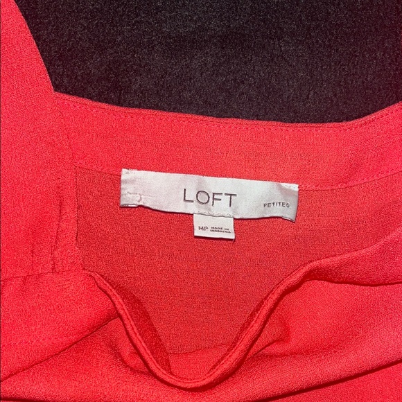 LOFT Medium MP Square Neck Ruffle Tank Top Peplum Camisole - Picture 3 of 5